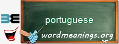 WordMeaning blackboard for portuguese